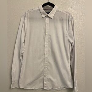 Ninety Men's White Button-Up Shirt